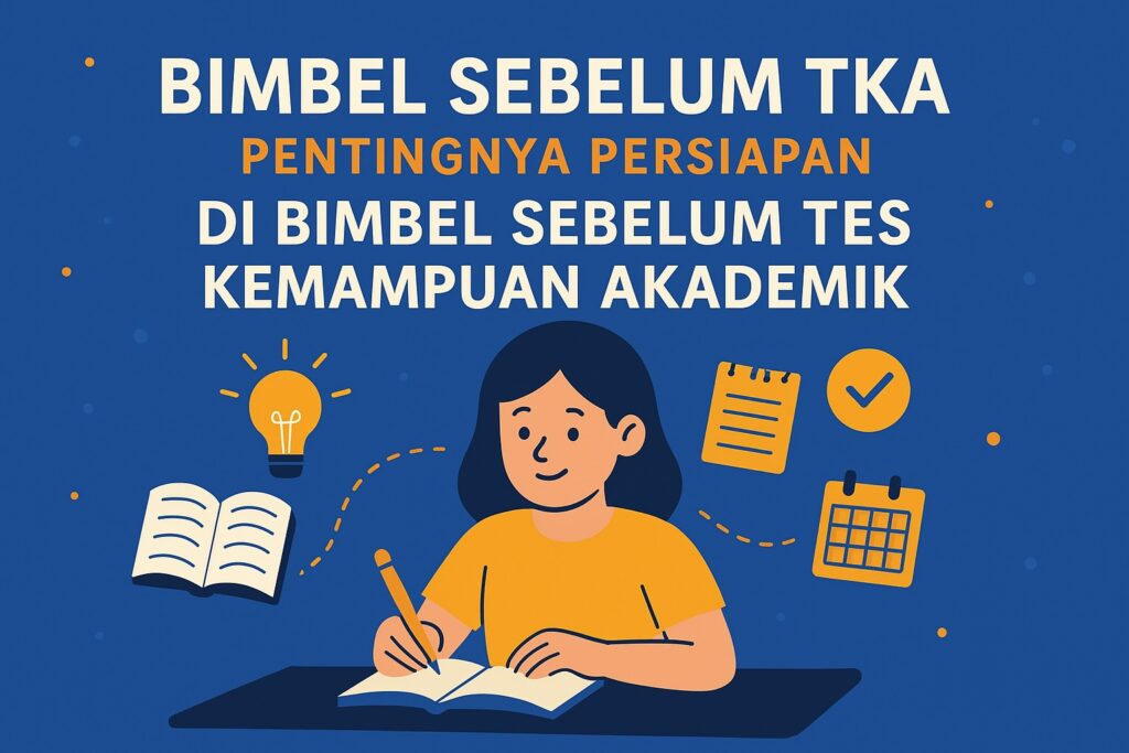 Siswa belajar persiapan TKA di bimbel sebelum ujian.