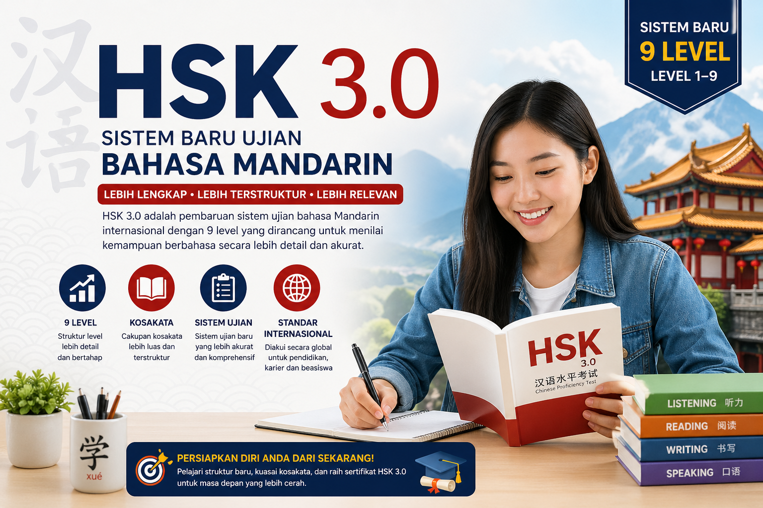 HSK 3.0: Sistem Baru Ujian Bahasa Mandarin yang Wajib Kamu Tahu